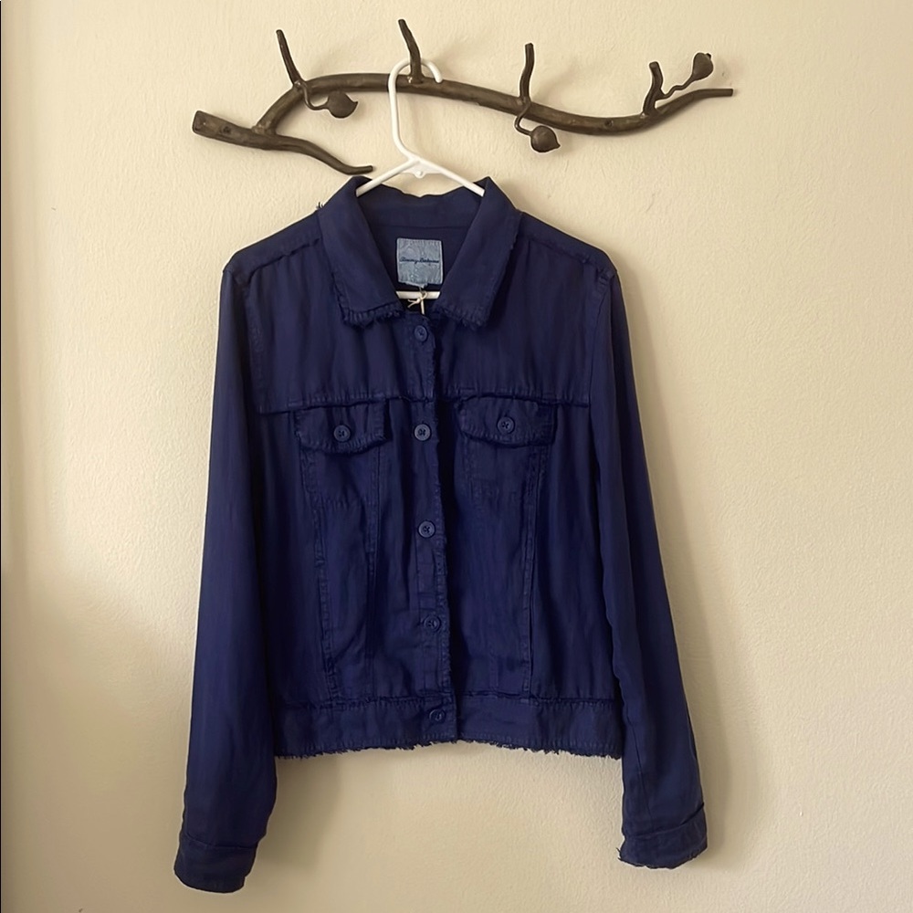 Tommy Bahamas Two Palms Raw Edge Linen Jacket